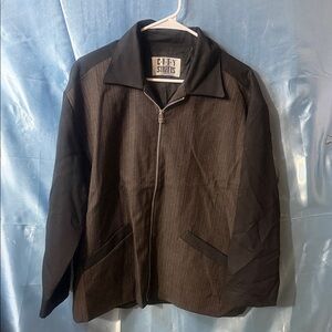 City Streets Men's Black and Brown Lightweight Jacket